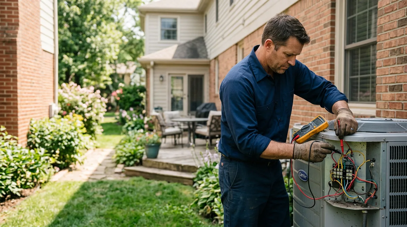 HVAC technician working near Ramsey, IL